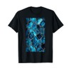 Blue Tortoise Shell Pattern Abstract art Modern T-Shirt