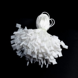 1000 Pcs 6.7-inch Hang Tag String Snap Lock Pin Loop Fastener Hook Ties Easy and Fast to Attach (White)