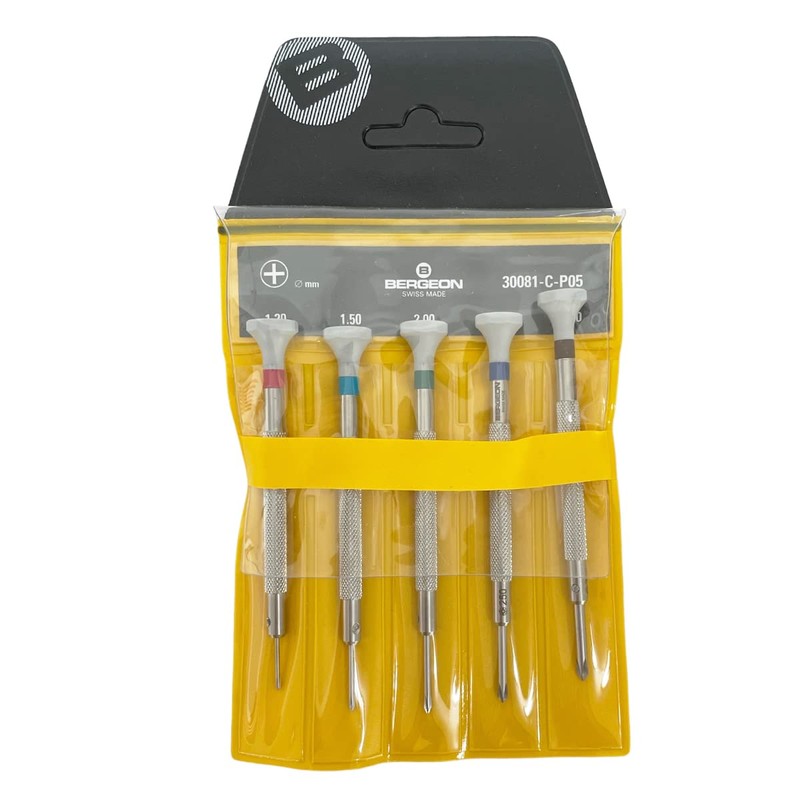 Bergeon 30081-C-P05 Phillips screwdriver set of 5