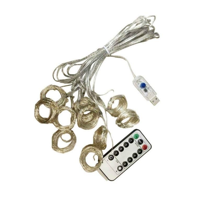 100 LED White Curtain Light for Party/Wedding/Festival/Christmas,Window Blinking String Light