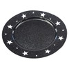 Decorative Plate Diameter 33 cm with Stars Black
