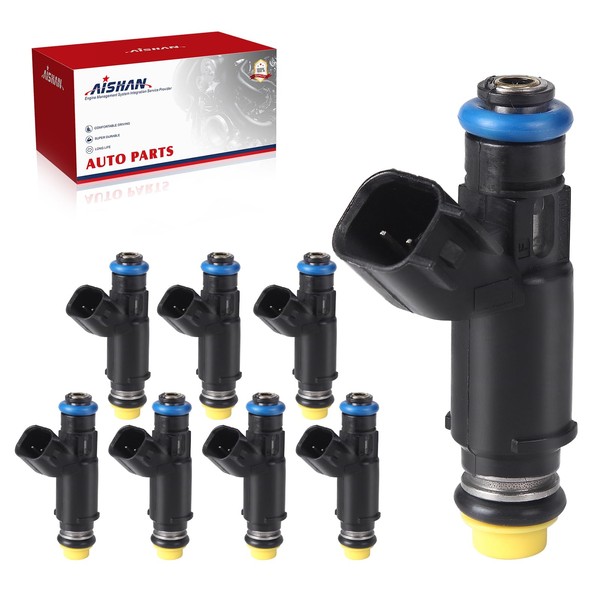 AISHAN 8PCS Fuel Injectors 4 Holes Compatible with GMC Yukon