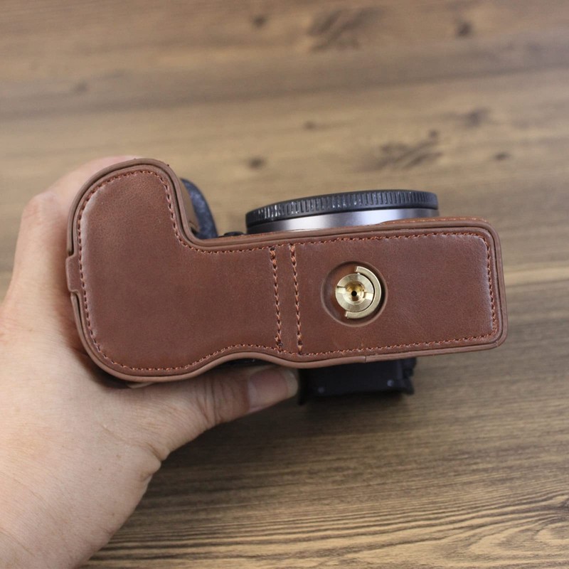 Rieibi EOS R7 Case - Quality PU Leather Half Case