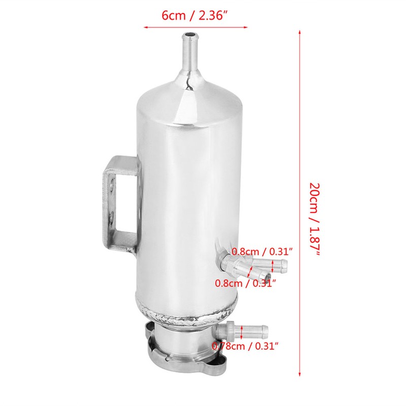 350ml Aluminum Car SUV Overflow Catch Tank Cooler Coolant Aluminum