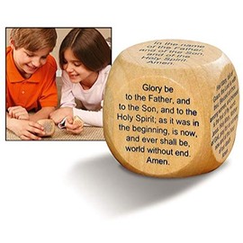 CB My Favorite Catholic Prayers Wooden Cube, 2 1/4 Inch