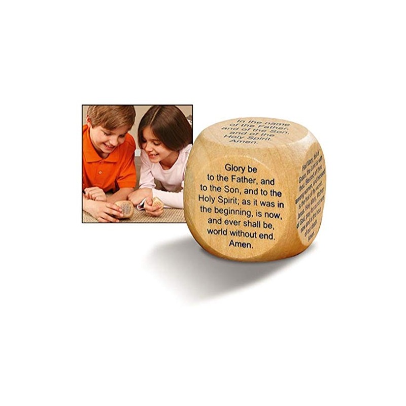 CB My Favorite Catholic Prayers Wooden Cube, 2 1/4 Inch