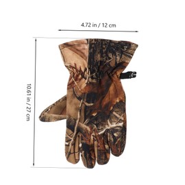 Sosoport Hunting Gloves for Men Warm Cold Weather Skiing Fishing Gear Durable Outdoor Gloves with Jungle Camouflage Design for Winter Activities
