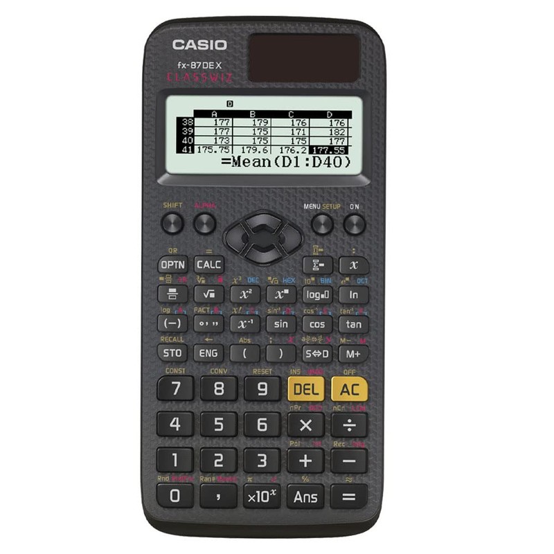 Casio FX-87DE Plus Scientific Calculator, Black