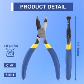 VAZIOYAR Multi-Function Screw Extractor Pliers, Non-Slip Screw Removal Tool, Extracts Stripped, Broken, Rusted Screws, Screw Pliers for Tightening, Loosening and Gripping Nuts and Bolts，Wire pliers