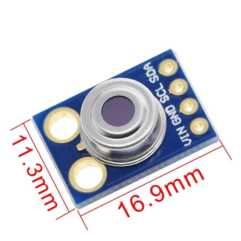 MLX90614ESF Non-Contact Infrared Temperature Sensor Module, IIC I2C Interface, Arduino