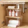 CANTAMI 2 Pack Trash Bag Dispenser with Lid, Plastic Stackable