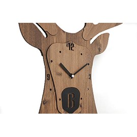 Stephanie Imports Modern Minimalist Reindeer Light Wall Clock