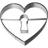 Heart Cookie Cutter with Keyhole Stainless Steel 7 cm
