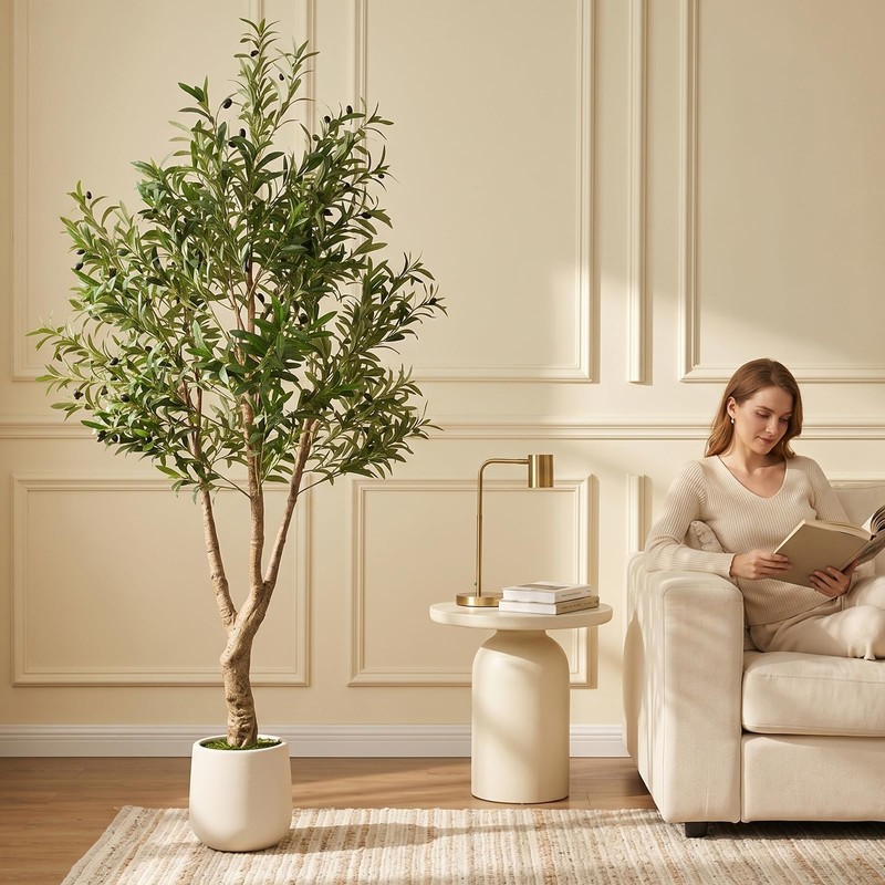 LYLYFAN Olive Tree Artificial Indoor 7FT Faux Olive Tree with