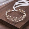 GSHLLO Crystal Flower Headband Bridal Rhinestone Hair Band Floral Bride