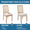 TCOTBE Waterproof Seat Covers for Dining Room Chairs Set of