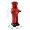 Superfreak Robot - Mechanical Roby Robot - Red - Tin