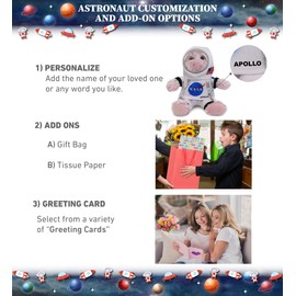 DolliBu Sitting Pig Astronaut Plush Toy - Super Soft Farm Life Astronaut Stuffed Animal Plush with Space Helmet and NASA Astronaut Suit, Cute Spaceman Doll Decor for Girls and Boys - 9 Inch