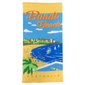 I Love Aus Beach Towel Bondi Beach