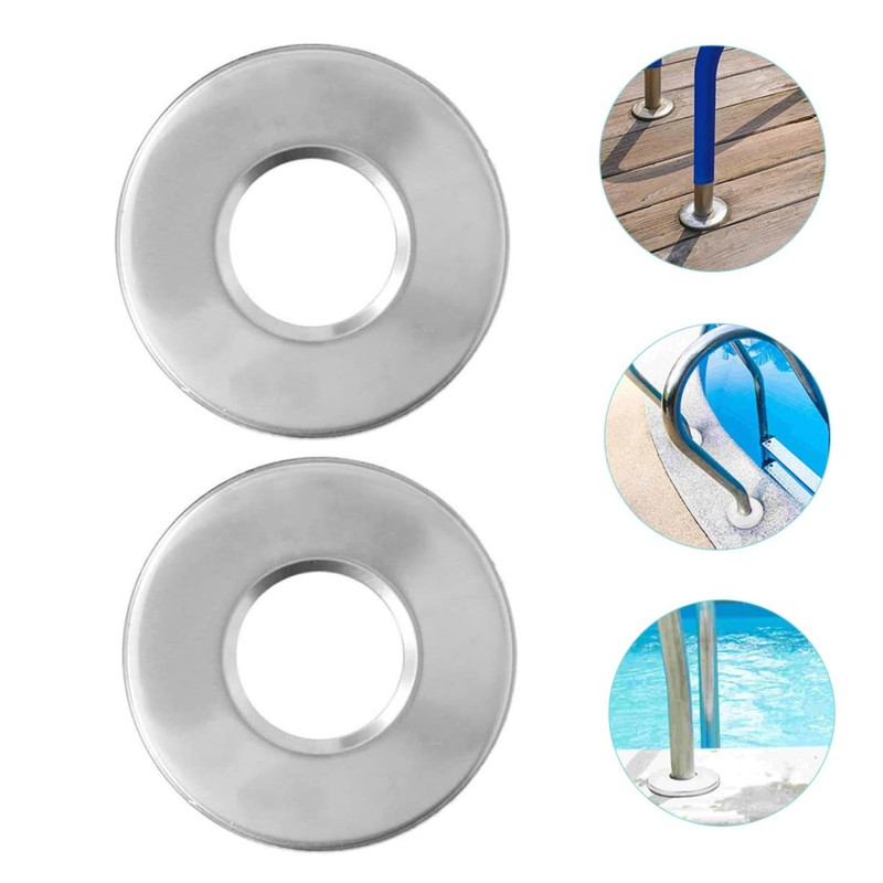 BESPORTBLE 2 Pairs Pool Ladder Covers Durable Handrail Escutcheon Plates