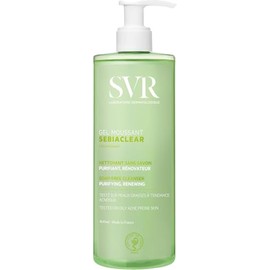 Gel Limpiador Espumoso SVR Sebiaclear, 400 ml, Purificante y Renovador para Pieles Grasas y Acnéicas