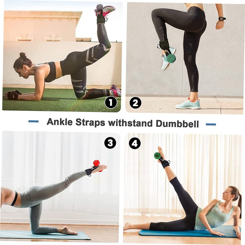 Sosoport Ankle Straps for Gym 2 Pack Wrist Cuffs Leg