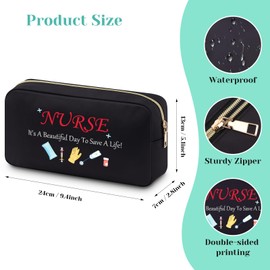 Baipilu Nurses Makeup Bag for Women Nurse Gifts for Women Nurse Accessories for Work Nurse Appreciation Gift Nursing Gifts Nurse Practitioner Gifts for Christmas Birthday Nurse Week Gifts for Nurse