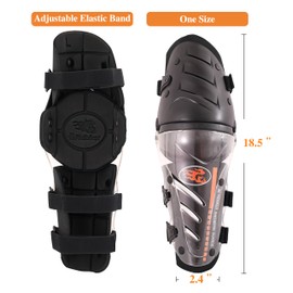 RIDBIKER Motorcycle Knee Shin Guards, Crashproof Motocross Knee Pads Adult Dual Axis Pivoting Knee and Shin Thickened Impact Foam Protection for Racing (White)