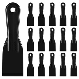 16 Pcs Plastic Putty Knife 2" Black Flexible Putty Knife Scraper Plastic Knives Putty Knife Set for Spackling,Repairing Walls, Removing Wallpaper,Pasting Plaster, Applying Mud
