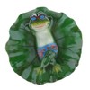 petsola Frog and Leaf Floating Swimming Frog Pond Decoration Mini