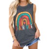 Summer Tank Tops for Women Graphic Rainbow Sleeveless Casual Loose