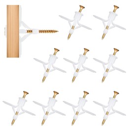 Pack of 200 Drywall Dowels with Screws (100 Cavity Wall Dowels + 100 Screws), Wall Plugs Plasterboard, Expansion Dowels with Screws, Self-Drilling Drywall Anchor, Plasterboard Dowels Cavity Dowels