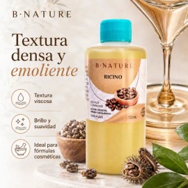Aceite De Ricino B Nature 100 Puro 125ml Prensado En Frío                                                                                             