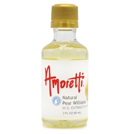 Amoretti - Natural Pear Williams Extract Water Soluble 2 oz - Highly Concentrated & Perfect For Pastry, Savory, Brewing, and more, Preservative Free, Vegan, Kosher Pareve, Keto Friendly