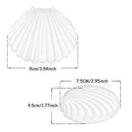 ONLYKXY 5pcs Clear Wedding Candy Boxes Plastic Shell Shape Gift Wrap Boxes for Party Favors Wedding Bridal Shower Macaroon Holiday Dinner Birthday Party Decorative Box Storage Box