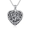 SOULMEET Heart Shaped Fairy Locket Necklace That Holds 2 Pictures