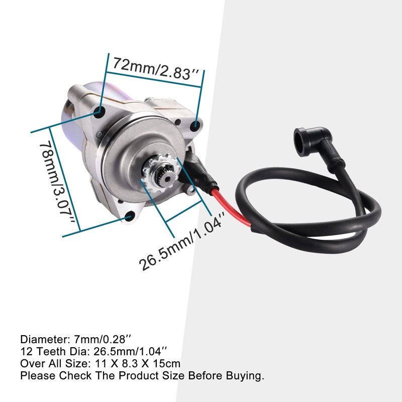 GOOFIT top Electric Starter Motor Replacement for 50cc 70 cc