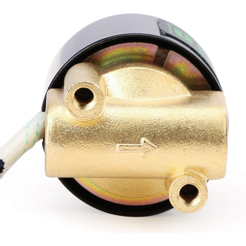 U.S. Solid 1/4" Brass Electric Solenoid Valve 110VAC Normally Closed