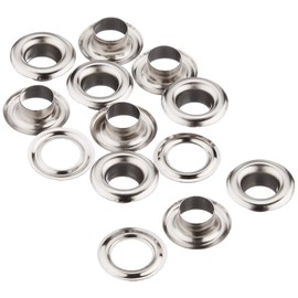 TRUSCO(トラスコ) 両面ハトメ 真鍮ニッケルメッキ 8mm 20組入 PTHPBN8