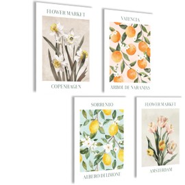 mojoliving Modern Pictures Kitchen Poster Set | Pictures Fruit Abstract | Decorative Kitchen | Wall Pictures Kitchen | Aesthetic Poster for Kitchen and Living Room | Kitchen Picture Set | Wall