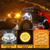 4 Plafones 14 Led Redondo Camion Estrobo 3 Funciones 12-24v