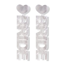 Bridal Earrings Wedding Earrings Wedding Jewelry Set for Bride Letter BRIDE Dangle Earrings Bride Earrings Bachelorette Gifts for Bride