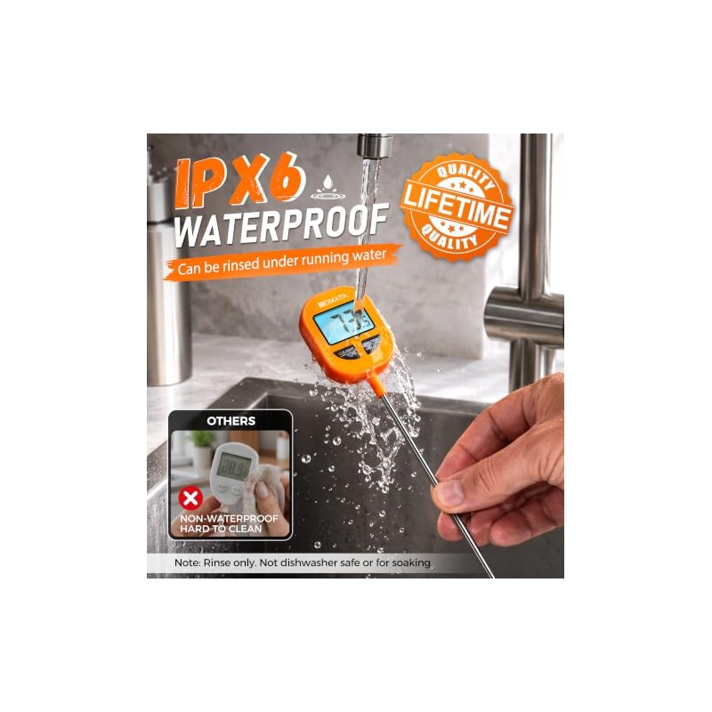 BOMATA Digital Meat & Candy Thermometer 2 Pack, Include 10"