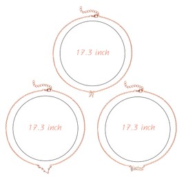 PANTIDE 3Pcs Pisces Zodiac Layer Necklaces for Women Retro Rose Gold Plated 12 Constellation Pendant Exquisite Letter Horoscope Old English Zodiac Sign Necklace for Birthday Gifts(Rose Gold)
