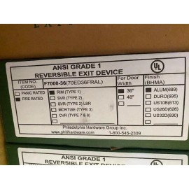 Advantage Exit Device F7000-36, 70ED36FRAL, Reversible, Heavy Duty, Fire Rated