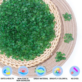 Keedolla Green Fish Tank Gravel Aquarium Frosted Glass Rocks, 0.5 Lb Mini Fish Tank Pebbles Stones Marbles for Vase Fillers, DIY Crafts and Succulent Plants Decor, 6-9mm