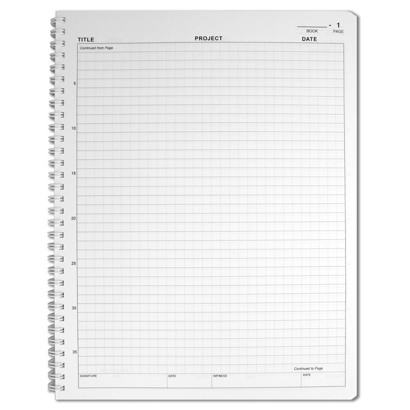 BookFactory Carbonless Lab Notebook (Scientific Ruled Format), 50 Sets of