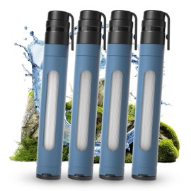 Joypur Water Filter Outdoor Survival with Viewing Window - Personal Water Filter with 3000 L Filter Capacity Drinking Water Filter Outdoor Camping Water Filter Drinking Water for Emergency etc. (Blue