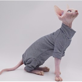 Sphynx Cat Clothes Cotton Soft Stretch Hairless Cat Apparel for Devon Rex Cats,Cornish Cat and Small Cat Sand Dogs (X-Large)