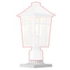 Darkaway Outdoor Post Light Base Mount, Post Light Adapter 3''